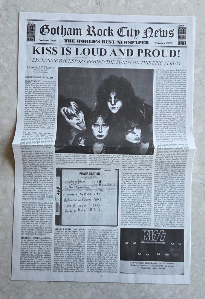 KISS Creatures Of The Night 40th Anniv. Box Set Gotham Rock City News