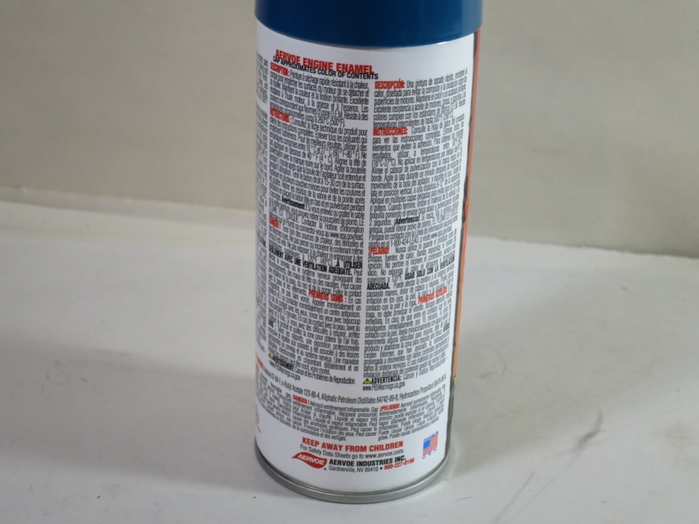 Aervoe 562 Engine Enamel Paint G.M. Blue 12 Oz Can
