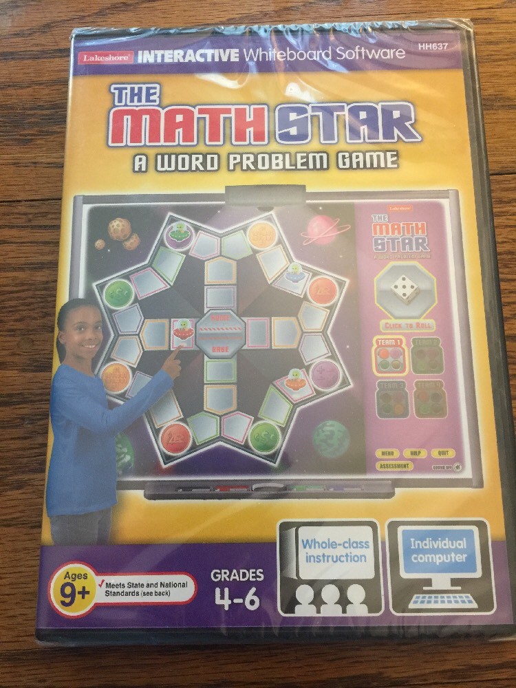 Lakeshore Interactive Whiteboard Software Math Star Gr 4-6 NEW