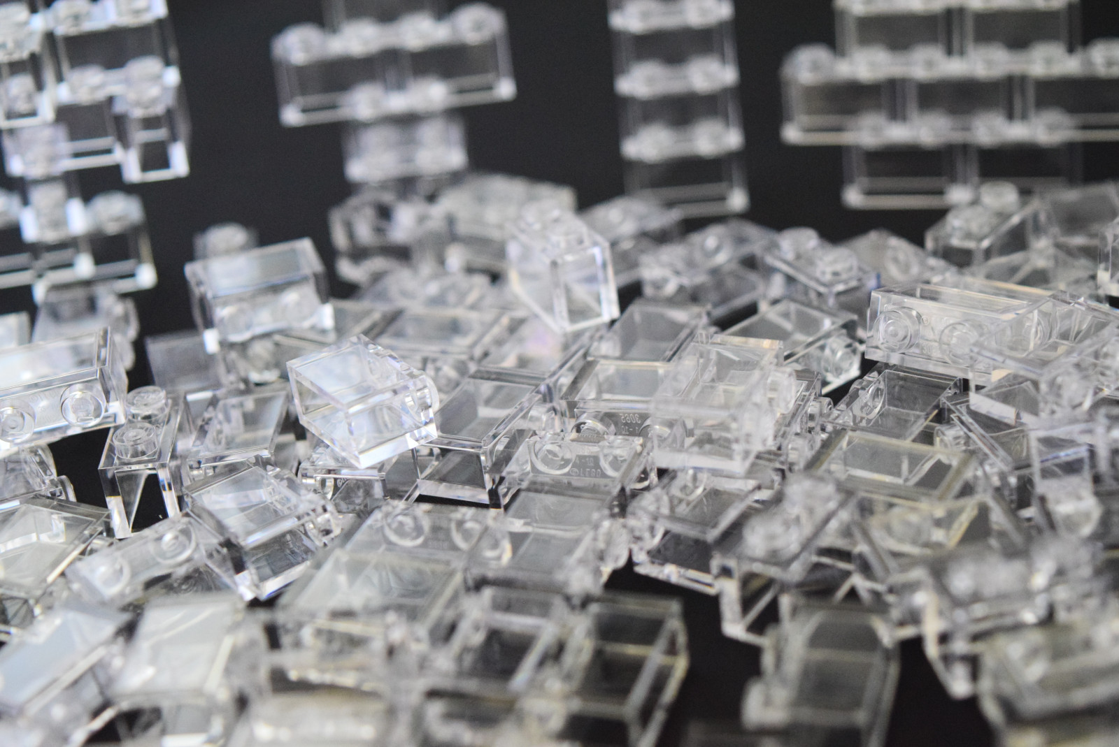 ☀️NEW LEGO Lot Of 50 1X2 Bricks White Transparent Clear Translucent trans clea