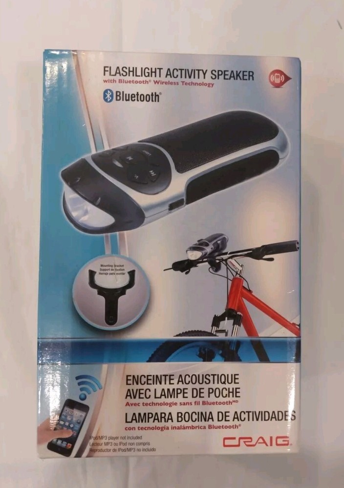 Craig Electronic Bike Flashlight Activity Speaker Bluetooth Wireless Technology