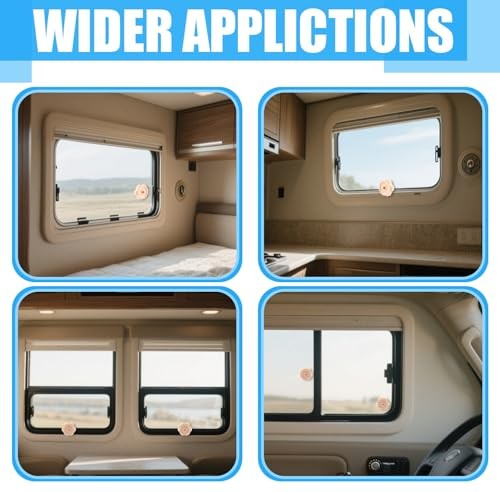 3 Pack White RV Window Vent Knobs - 2.24" Diameter with 1" Shaft - Heavy Beige