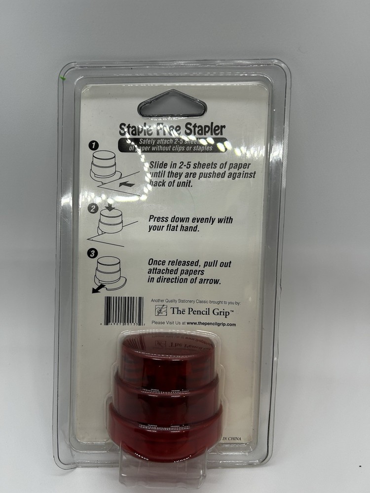 Pencil Grip Staple Free Stapler NEW