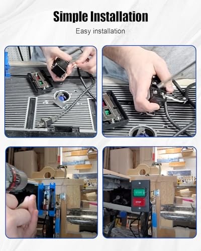 Table Saw Switch 110/ 220V, Single Phase On/Off Switch for Power Control and
