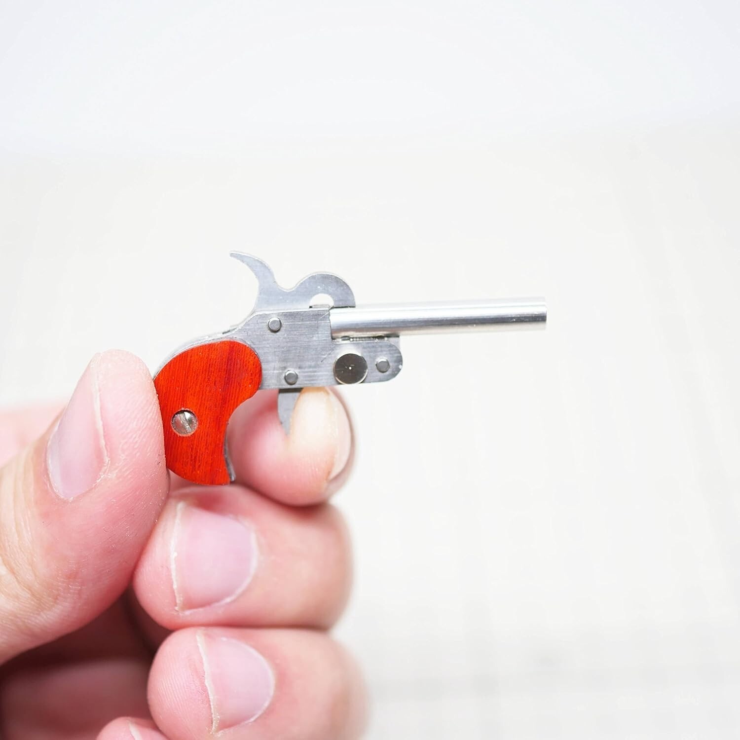 Miniature 2mm Pinfire Gun Key chain Model with Bullet Shells berloque PISTOL