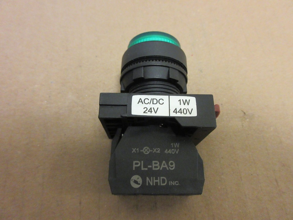 NHD NLB22-E10 GA Elevation Head Push Button 1a 24V Green