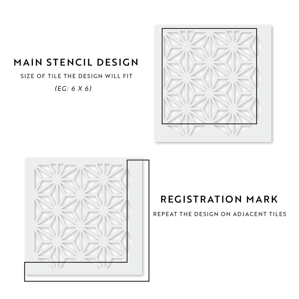 Nebula Tile Stencil - Durable & Reusable Mylar Stencils