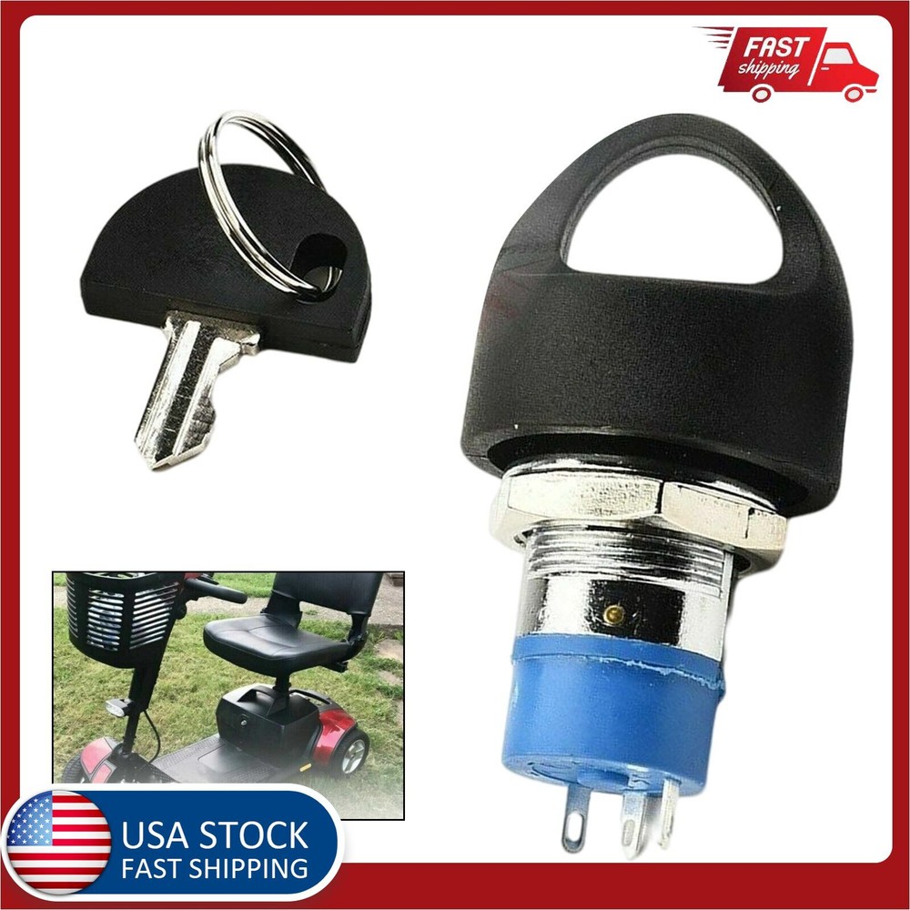 Mobility Scooter Spare Start On/Off Ignition Switch 2 Keys Replacement For PRIDE