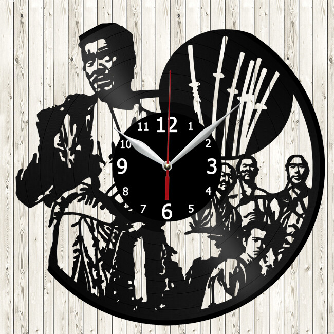 Seven Samurai Vinyl Record Wall Clock Decor Handmade 4856
