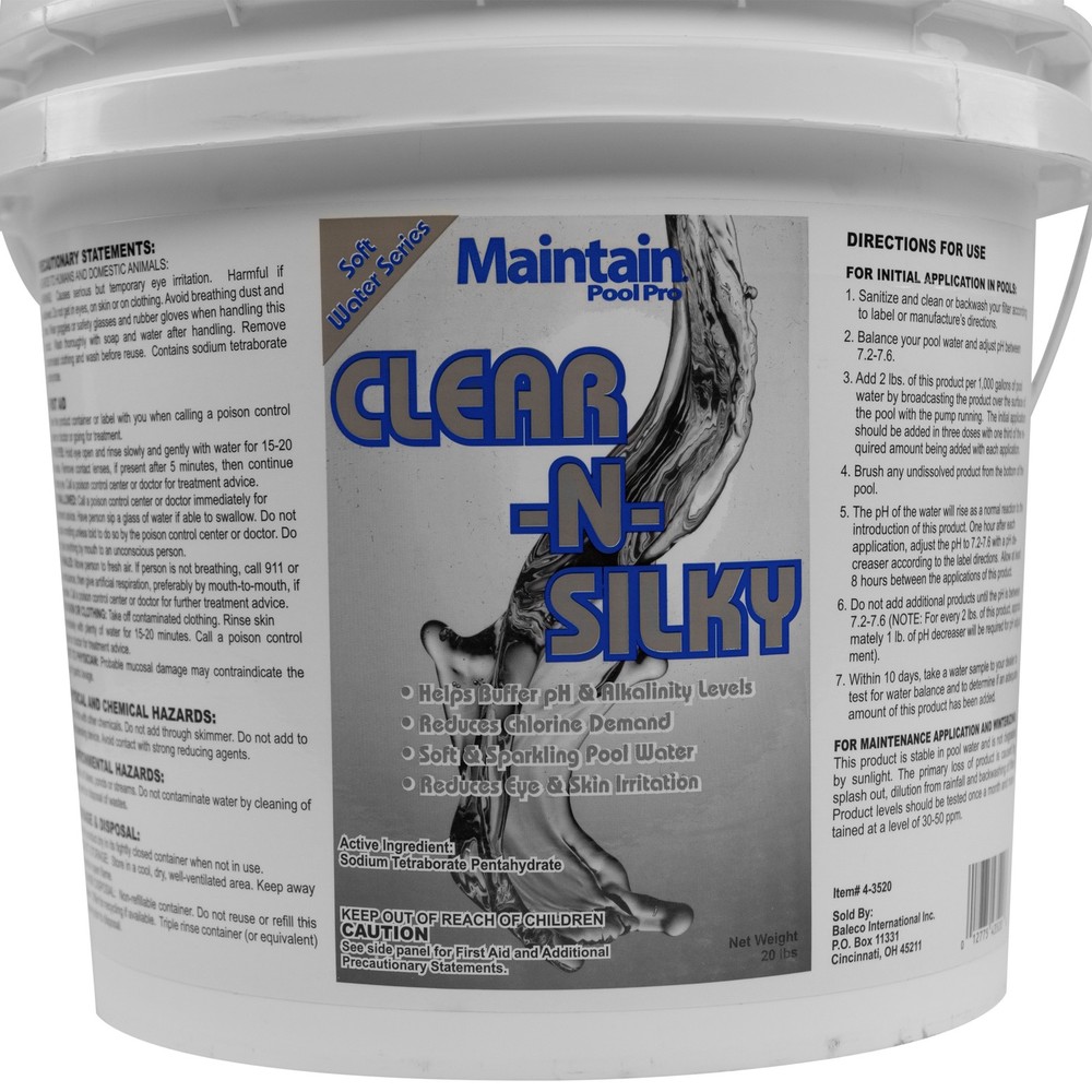 Maintain Pool Pro Clear N Silky Borate Tablets - 20 lbs.