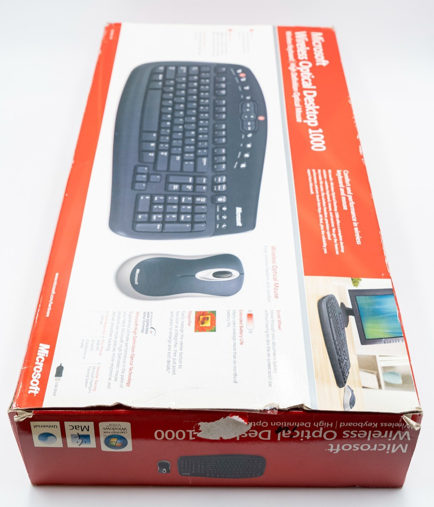 Microsoft Wireless Optical Desktop 1000 Keyboard & Mouse - OPEN BOX
