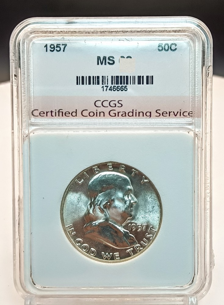 Stunning 1957 Franklin Half Dollar 50c - MS - UNC
