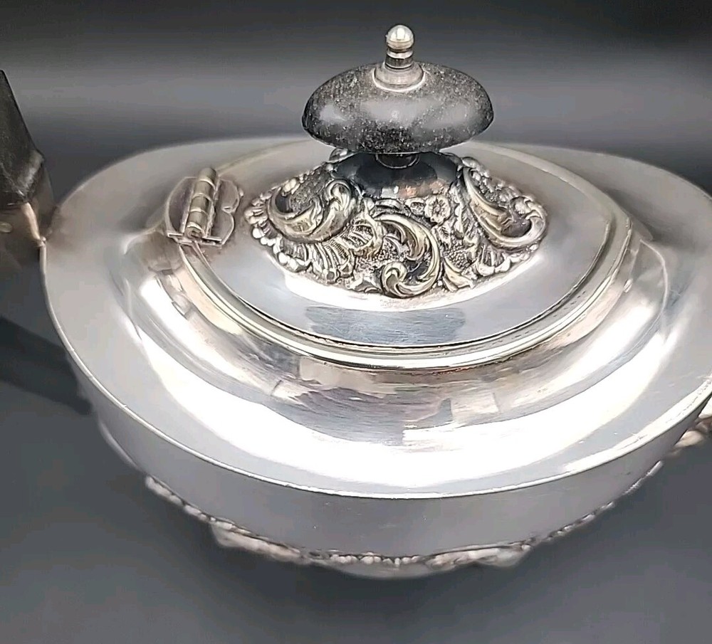 VTG Sheffield "Cameo" Silverplate Coffee/Teapot Set England Monogram A