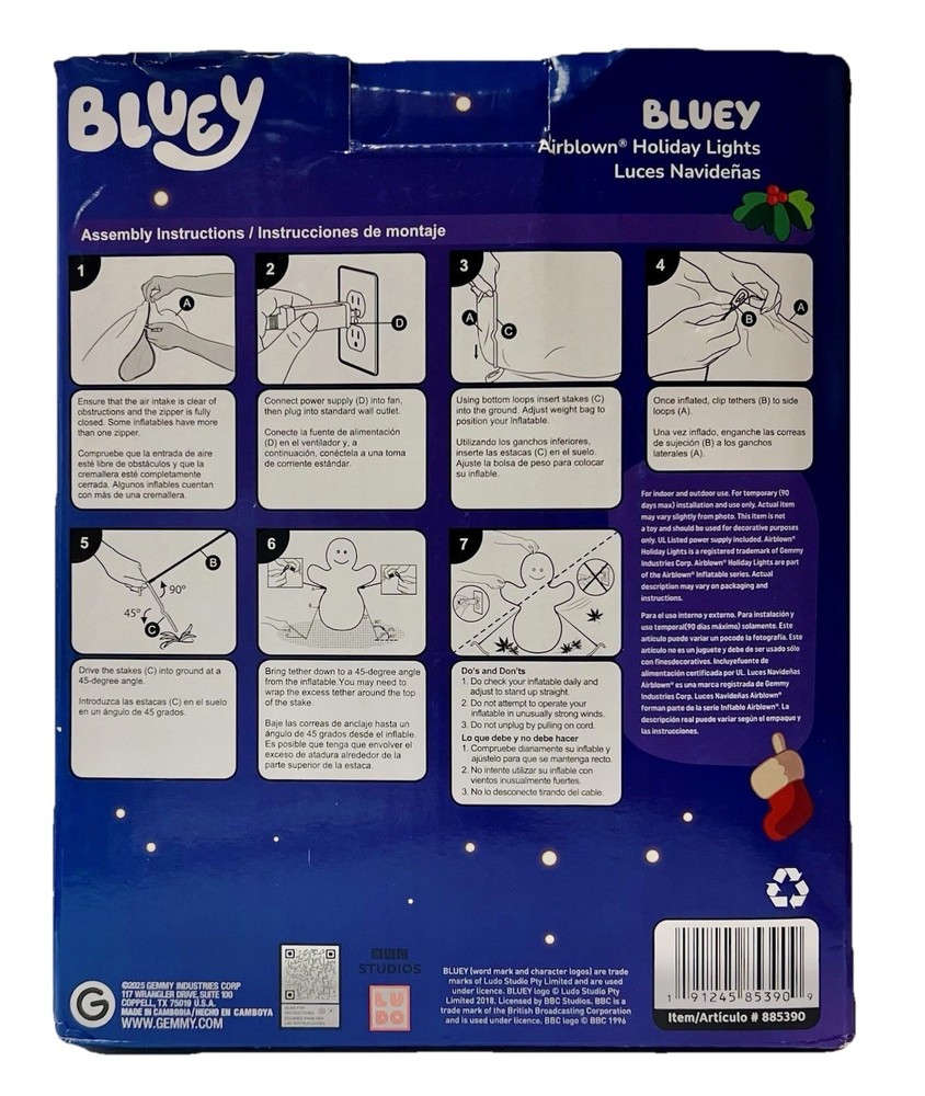 6.5' Bluey Christmas Inflatable