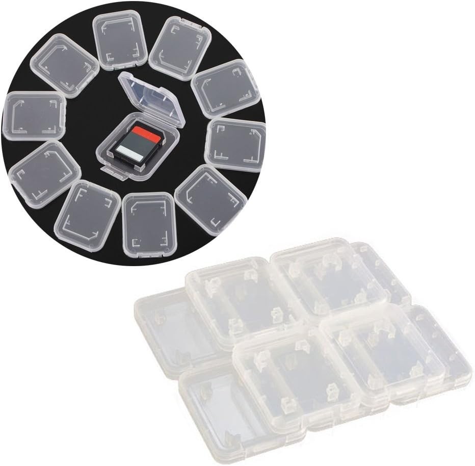 Elegant White Plastic Memory Card Storage Case for SD/SDHC - Compact and Durable