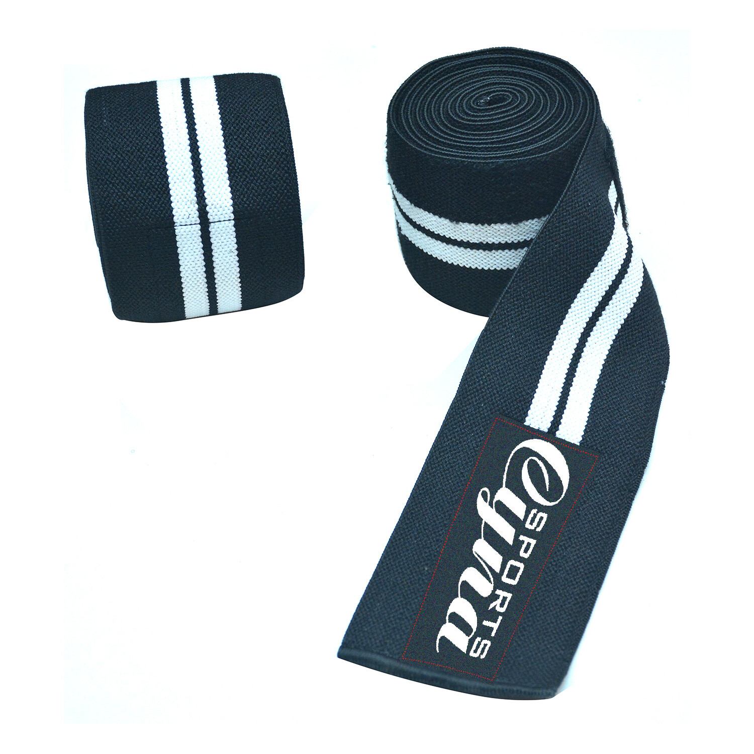 CynaSports Weight Lifting Knee Elastic Wraps Training Fist Straps Power Lifting