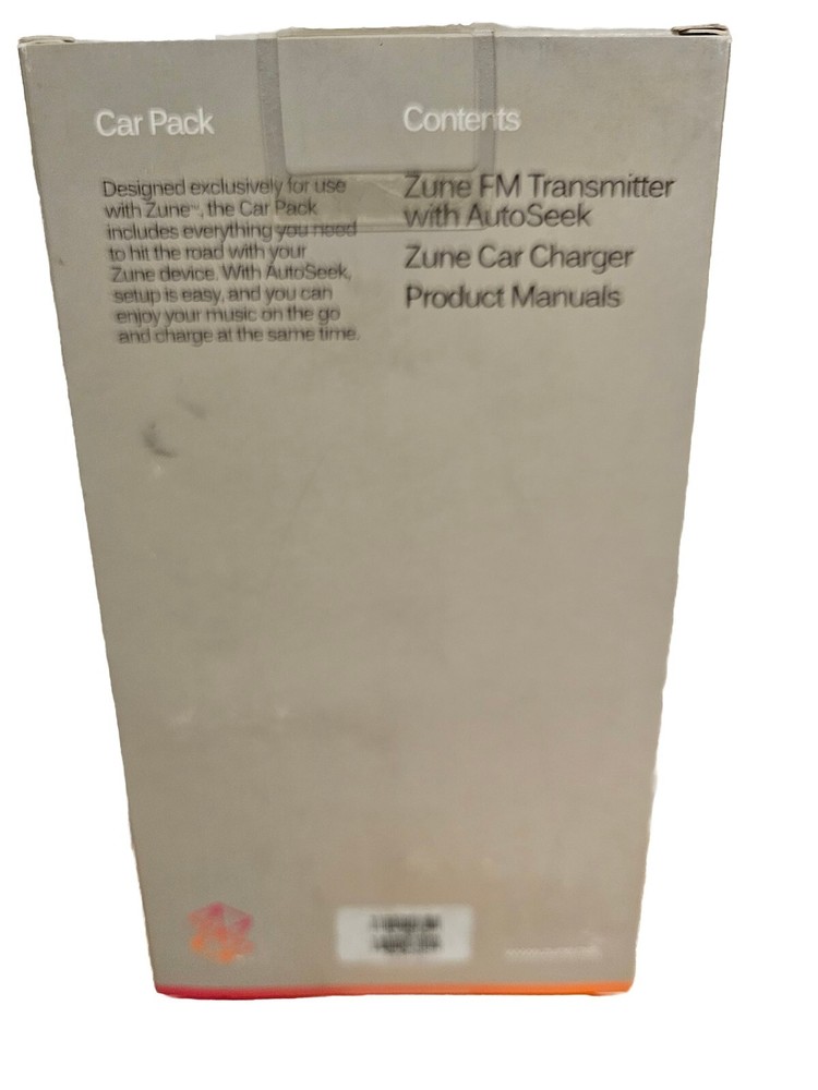Microsoft Zune Car Pack FM transmitter - Brand New Factory Sealed & FREE SHIP