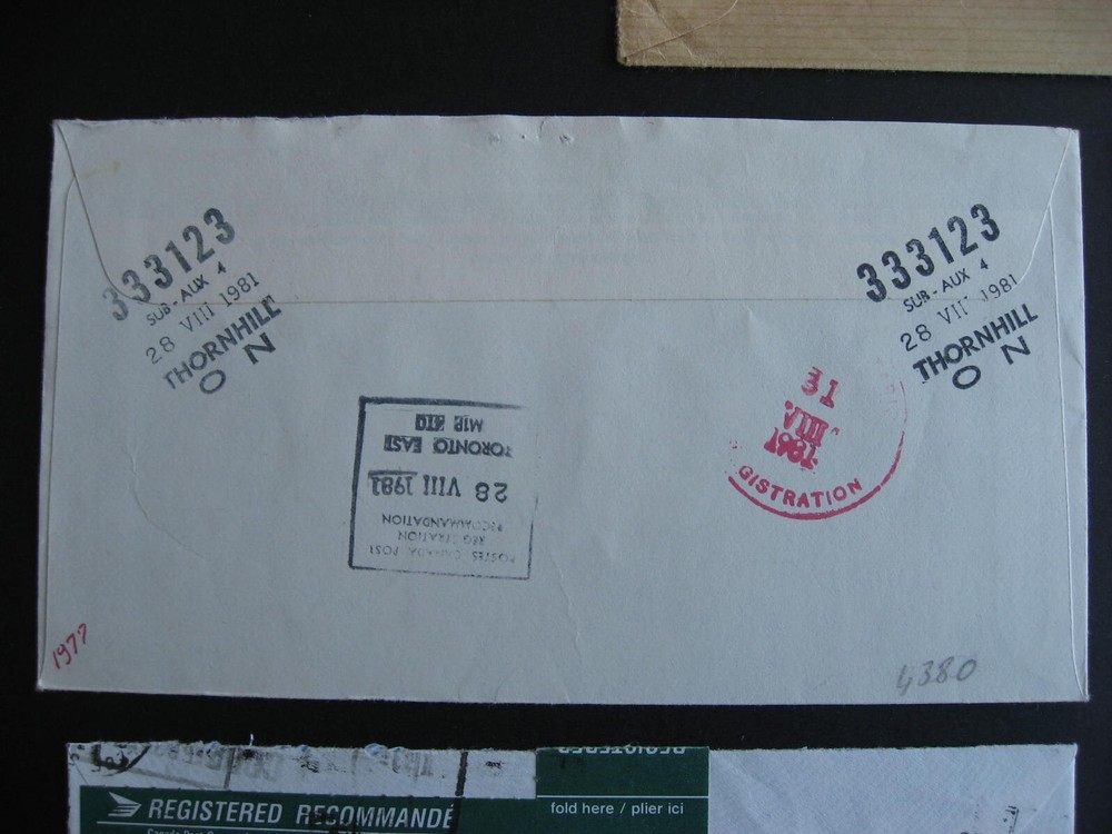 Canada 5 old registered covers