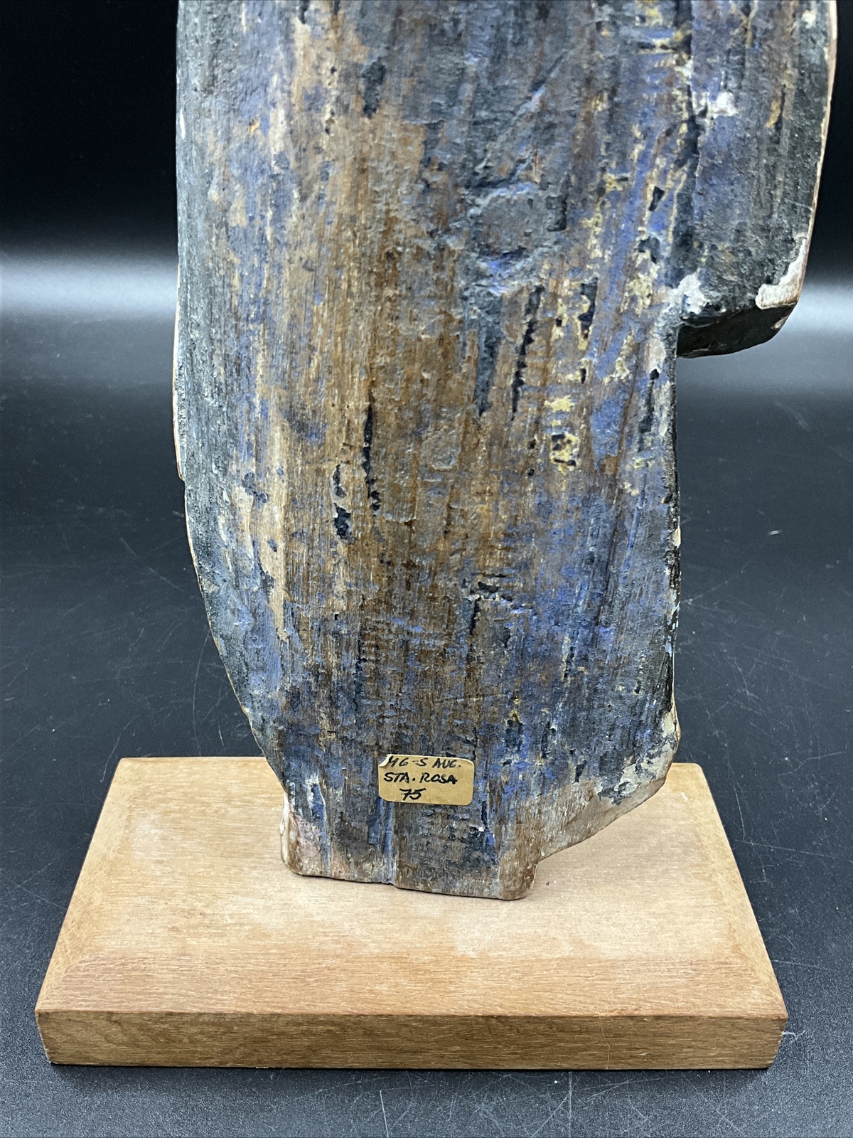 ANTIQUE CARVED WOOD FIGURE SANTA ROSA SAINT ROSA LIKELY SPANISH POSSIBLY 18TH C.