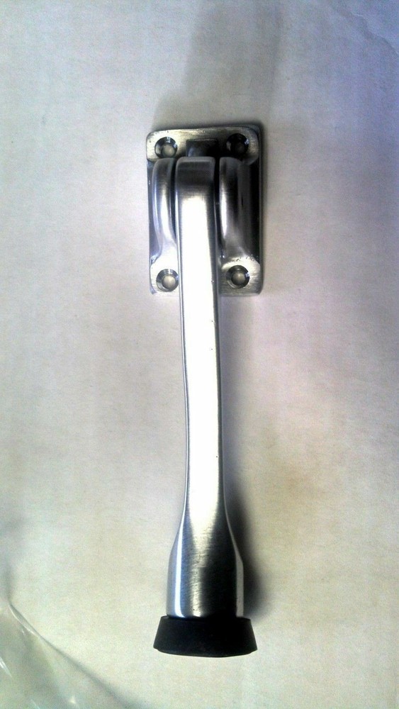 1 EACH DULL CHROME SOLID BRASS HEAVY DUTY FLIP OVER KICK DOWN DOOR STOPS US26D