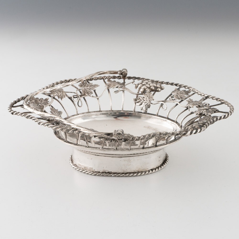 Wire Work Silver Swing Handle Basket London 1766