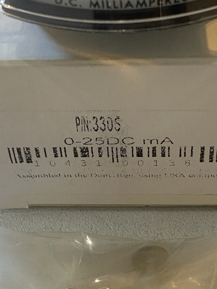 3306 PANEL METER - 0-25 DC MILLIAMPERES