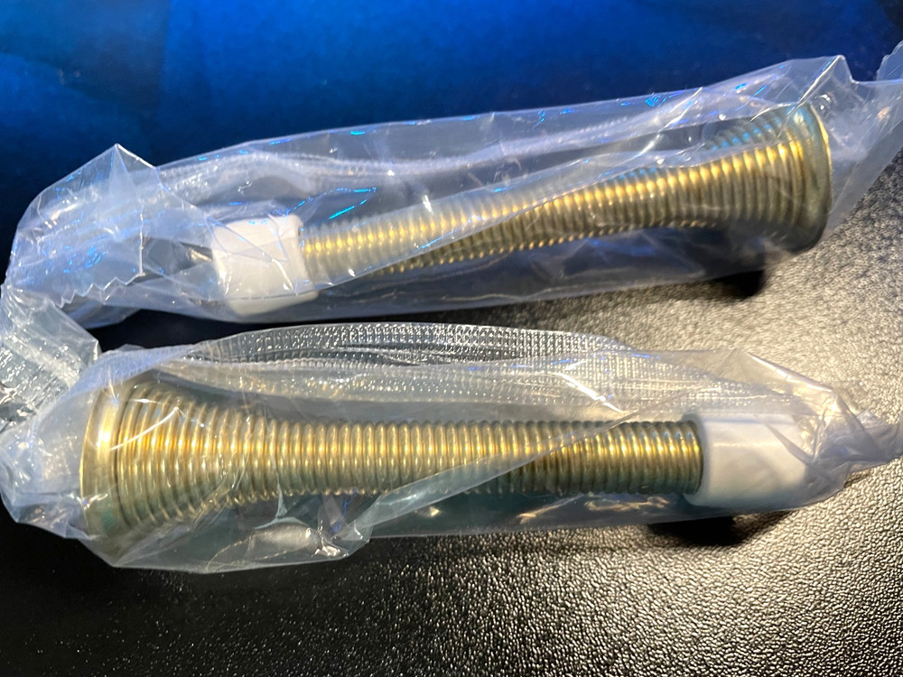 AVOID EXPENSIVE BULK PRICING!! 2-PACK Spring Door Stops ~ Polished Brass