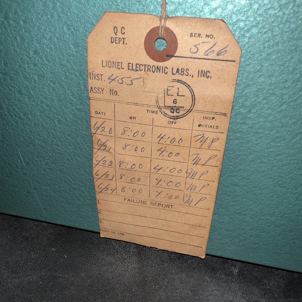 Lionel Model 455 Binary Scaler-Ratemeter (1963-1965)