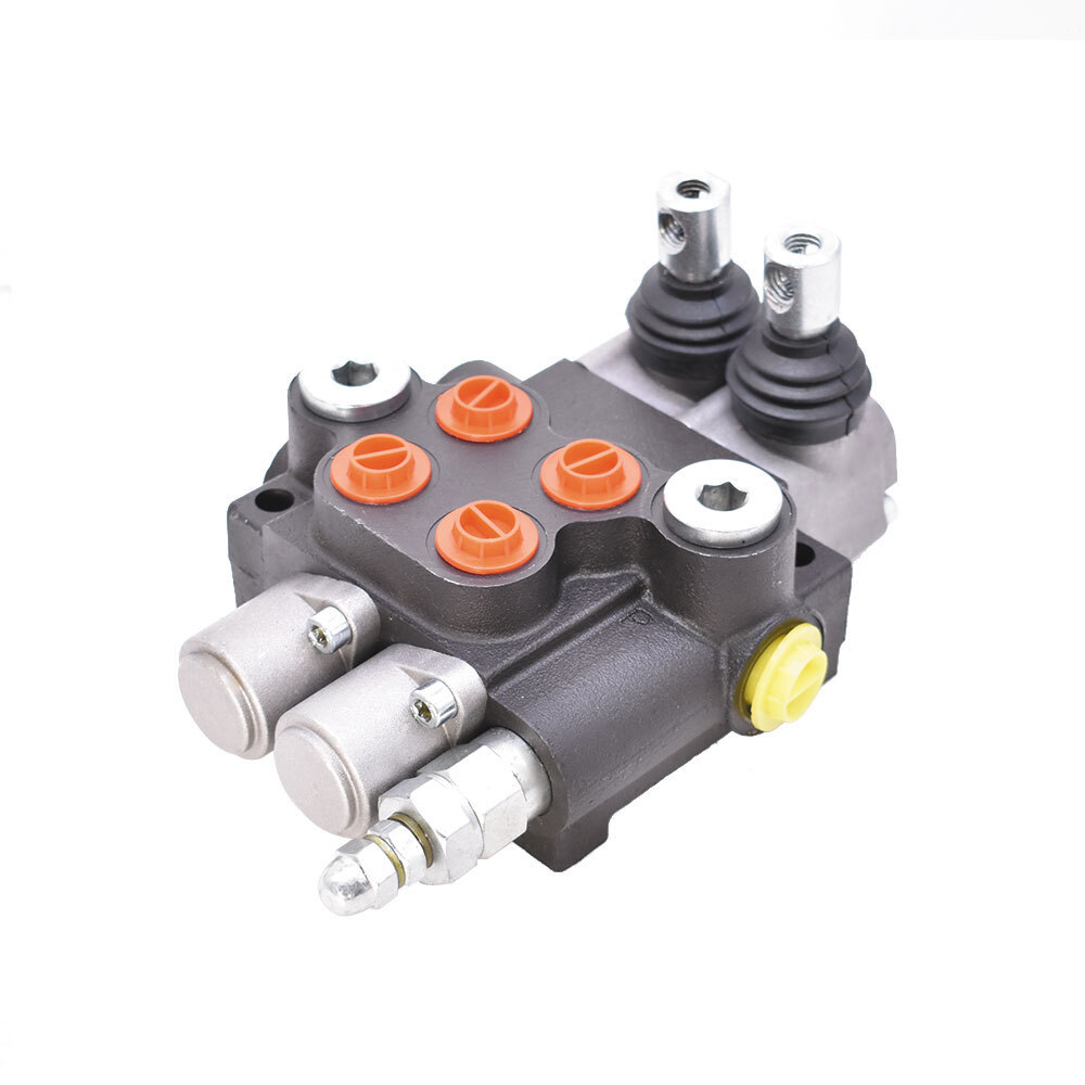 Hydraulic Control Valve Double Acting 2 Spool 3600 PSI 13 GPM SAE Ports