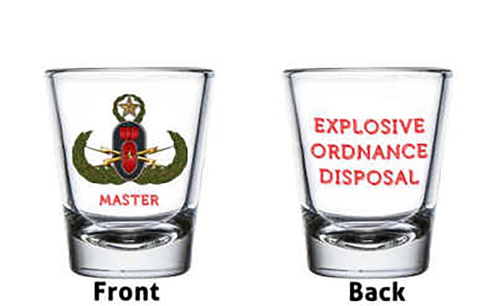 EOD x 4 shot glasses