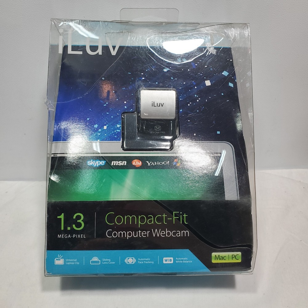 iLuv 1.3 mega pixel Compact Fit Computer Webcam ~ NEW With Box Damage