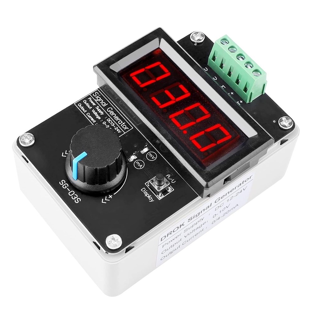 4-20mA Signal Generator Adjustable DC Voltage & Current for PLC LED Testing