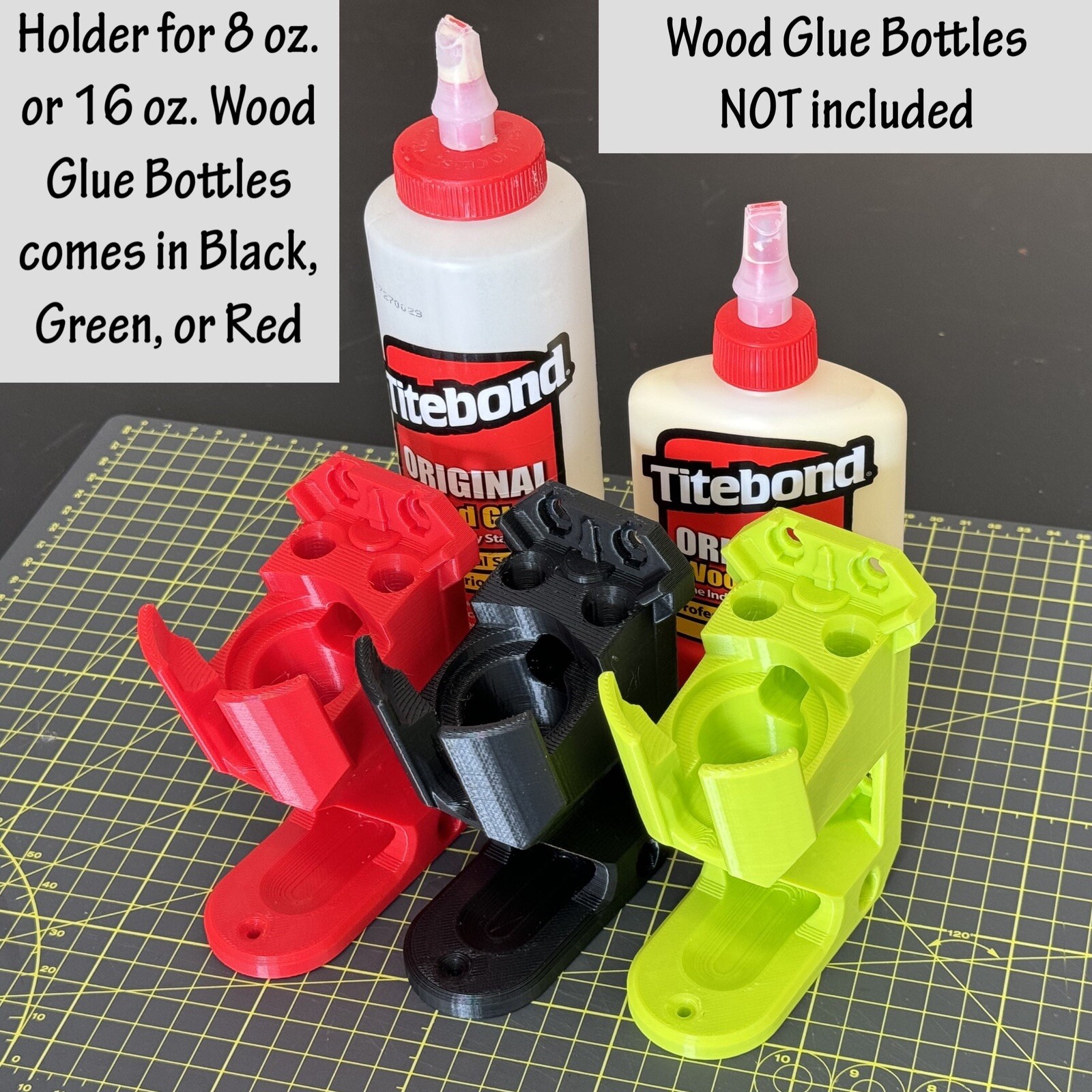 Holder For Wood Glue Bottle Holds With Tip Down. Garage Shop Woodworking Crafts