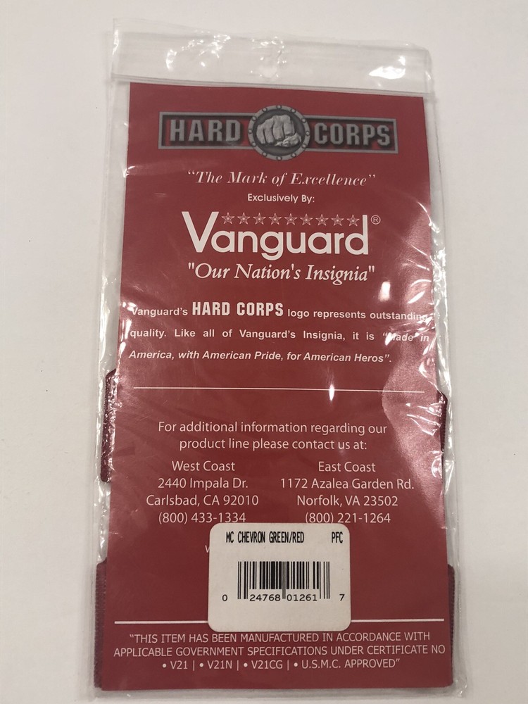 USMC Private First Class PFC Marines Chevrons PATCH set Green / Red & Brown /Red