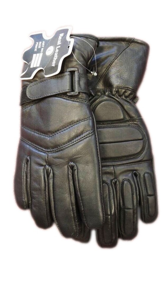 Real Leather Gloves Black