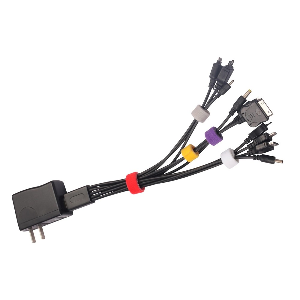 Patu 30-Pack Reusable 3 Hook Loop Cable Ties - Black Cable Organizer