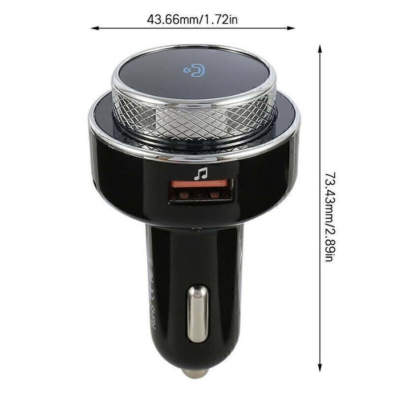 Wireless Bluetooth 5.0 Car FM Transmitter MP3 Player Radio 2 USB Charger Adapter