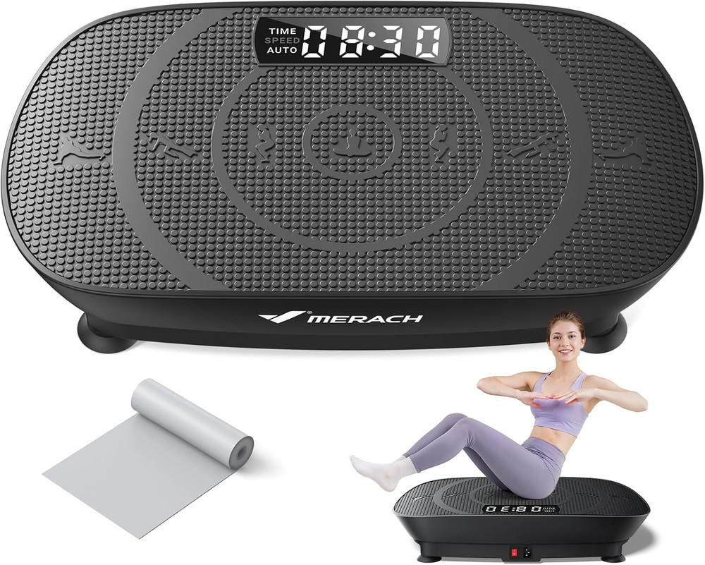 Vibration Plate Exercise Machine, Whole Body Workout Equipment, Auto Mode