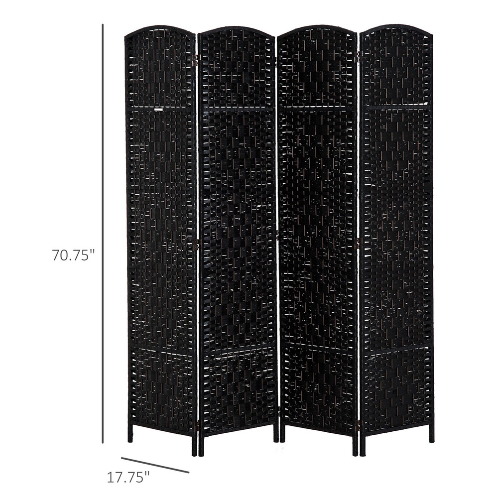 4 Panel Room Divider Folding 6ft Privacy Screen Portable Partition Wall Divider