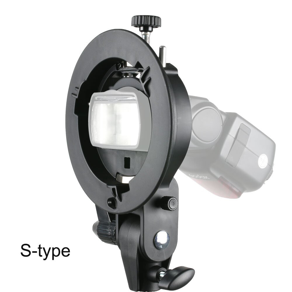 US S-Type Bowens Mount Flash Speedlite Bracket Softbox Holder PK Godox Bracket