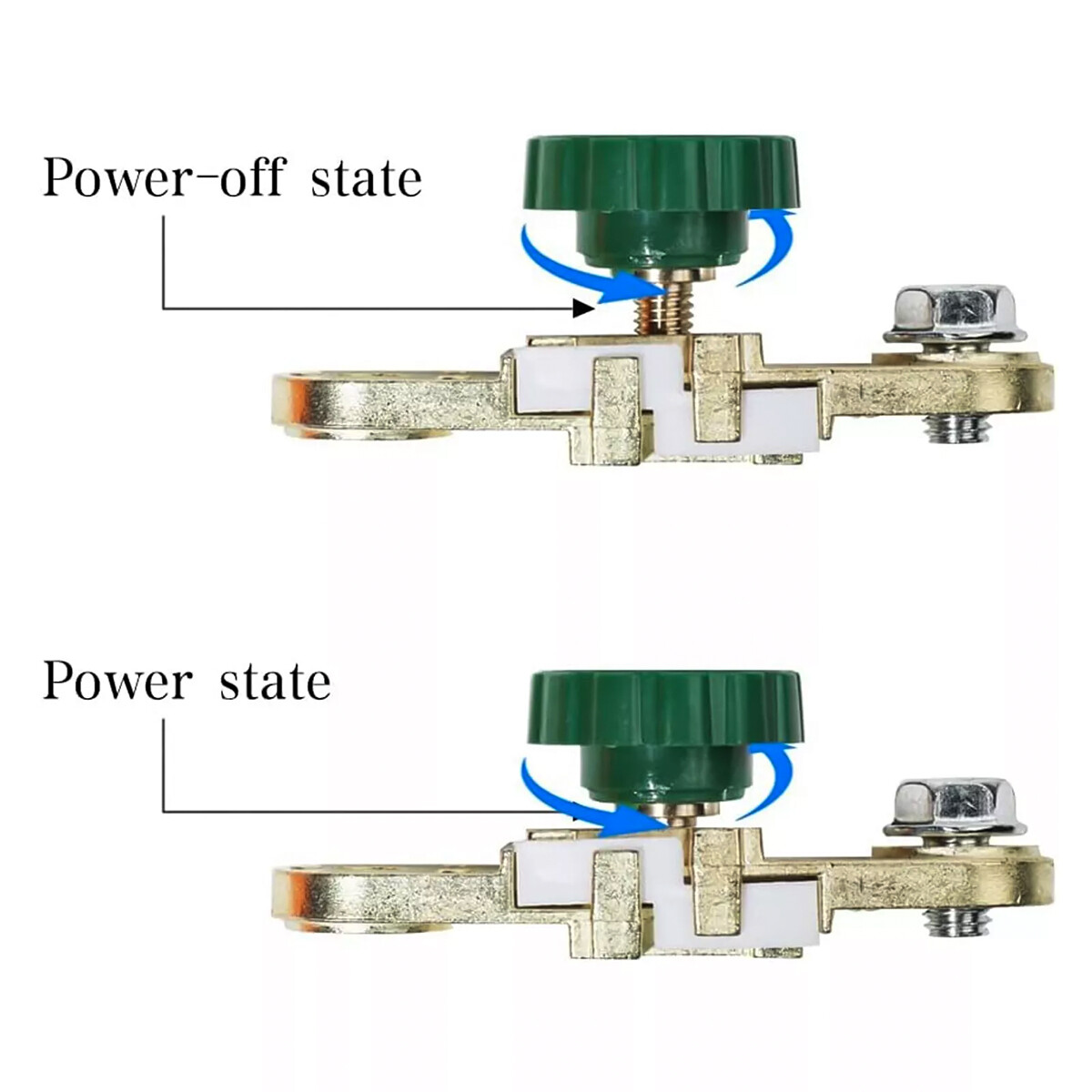 2Pcs Side Post Battery Disconnect Switch Battery Master Switch Isolator for Cut