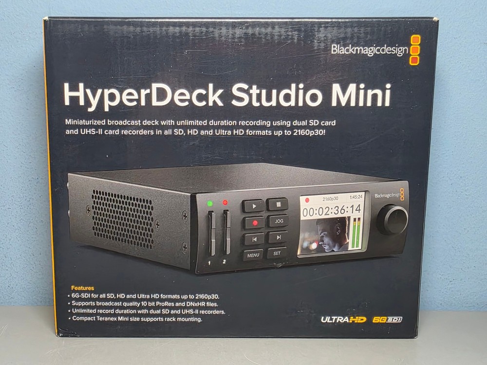 Blackmagicdesign HyperDeck Studio Mini Broadcast Deck Dual SD & UHS-II Card Read