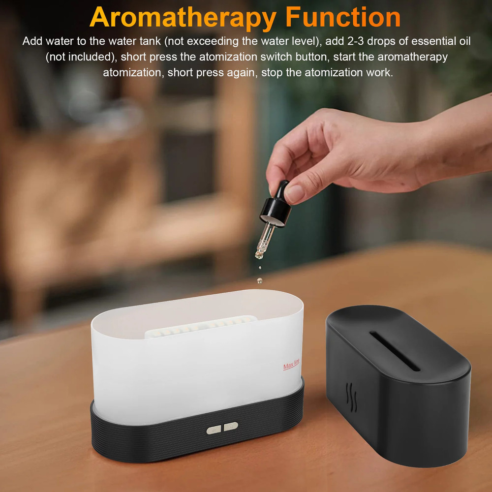 180Ml Air Diffuse Essential Oil Humidifier, Aroma Mist Diffuser with Fire 7 Col