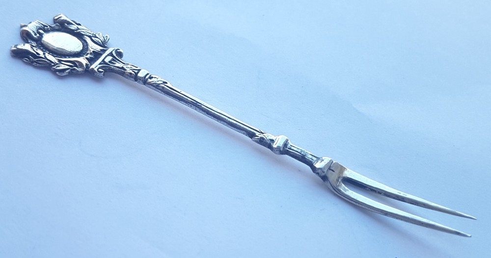 Fork/Serving Fork / Zitronengabel, 800er Silver, Um 1900 N905
