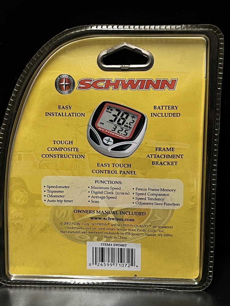 SCHWINN WIRED 12 FUNCTION BIKE CYCLING COMPUTER SPEEDOMETER TRIPMETER ODOMETER