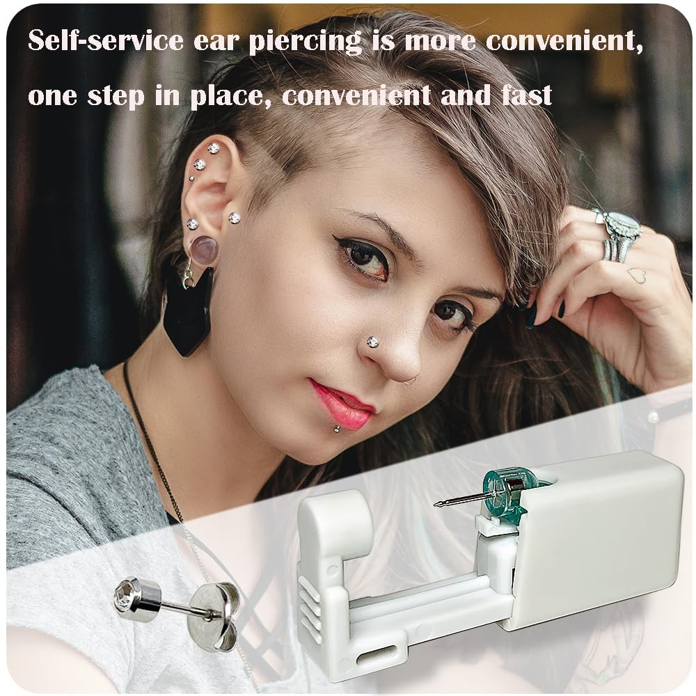 6 Pack Ear Piercing Kit, Disposable Gun, Self Gun,...