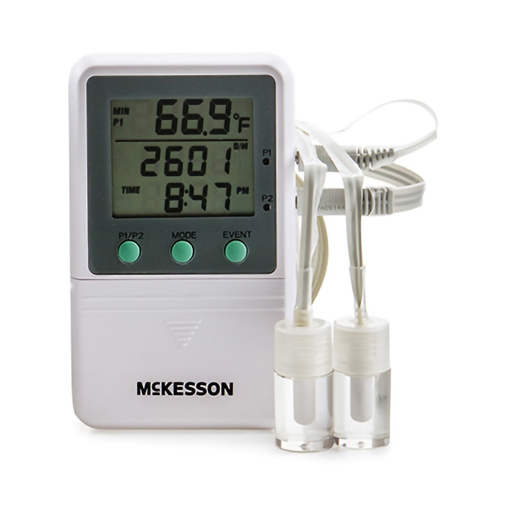 McKesson Multiple Mounting Options Dual (°F °C) Digital Refrigerator / Freezer