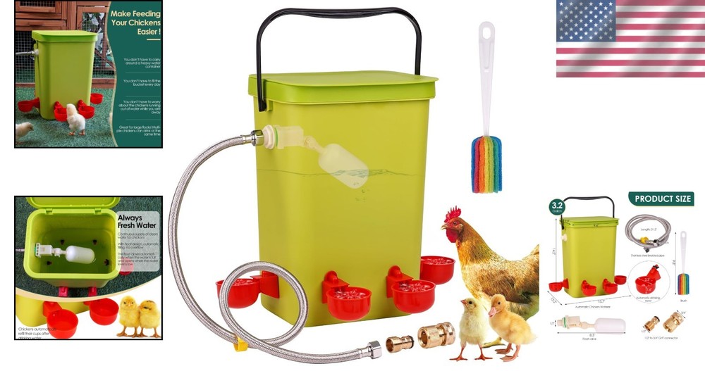 Automatic Chicken Waterer Large Chicken Waterer System Pou