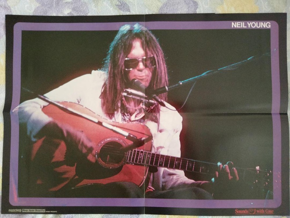 Neil Young 1976 pamphlet with poster