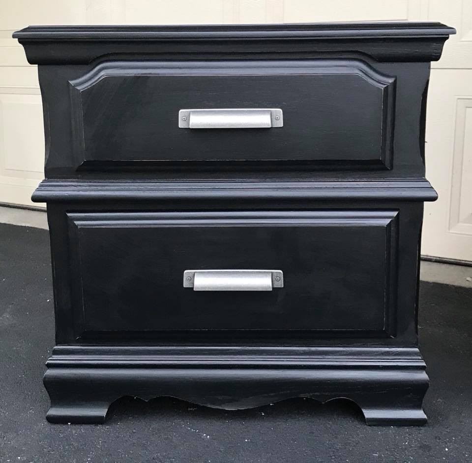 4" Iron Craft Bin Pull Tumbled Pewter